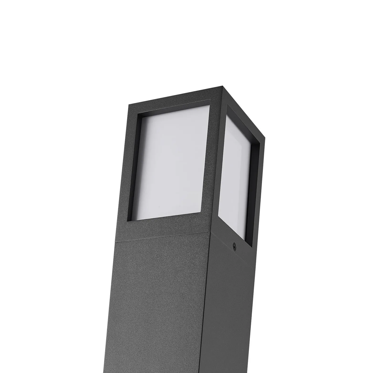 Facado II polkuvalaisin, korkeus 100 cm, kulmikas, tummanharmaa/opali