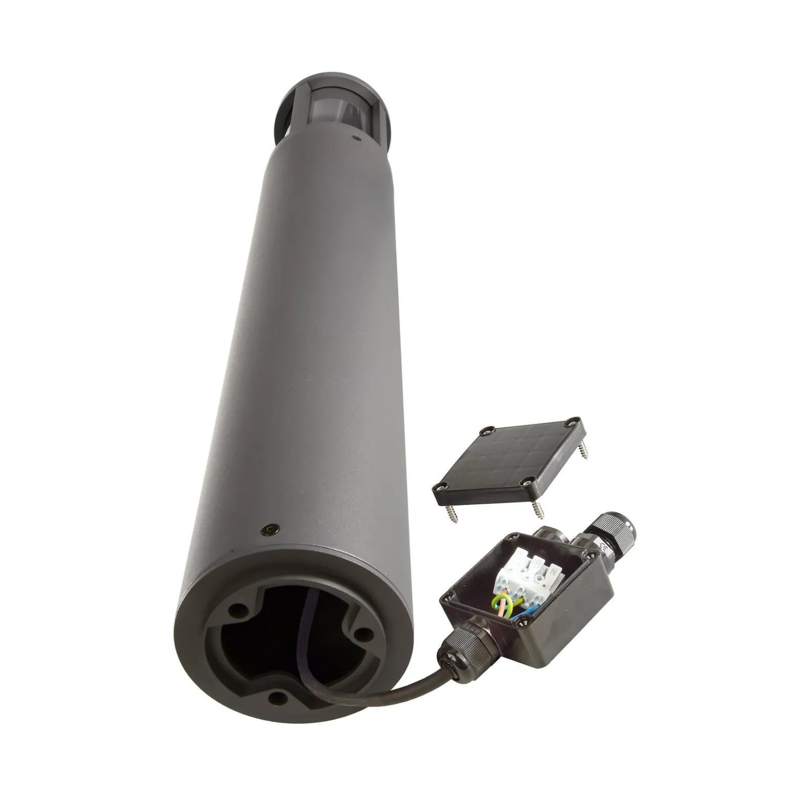 Facado II pylväsvalaisin, korkeus 65 cm, harmaa/savu, Ø 11 cm, IP65