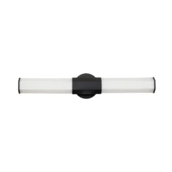 Facet Dual LED -kylpyhuoneen seinävalaisin, musta, 2-valo, leveys 66 cm