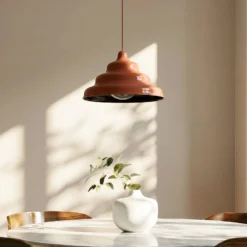 Fala-riippuvalaisin, punainen, Ø 23 cm, lasi