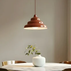 Fala-riippuvalaisin, punainen, Ø 23 cm, lasi