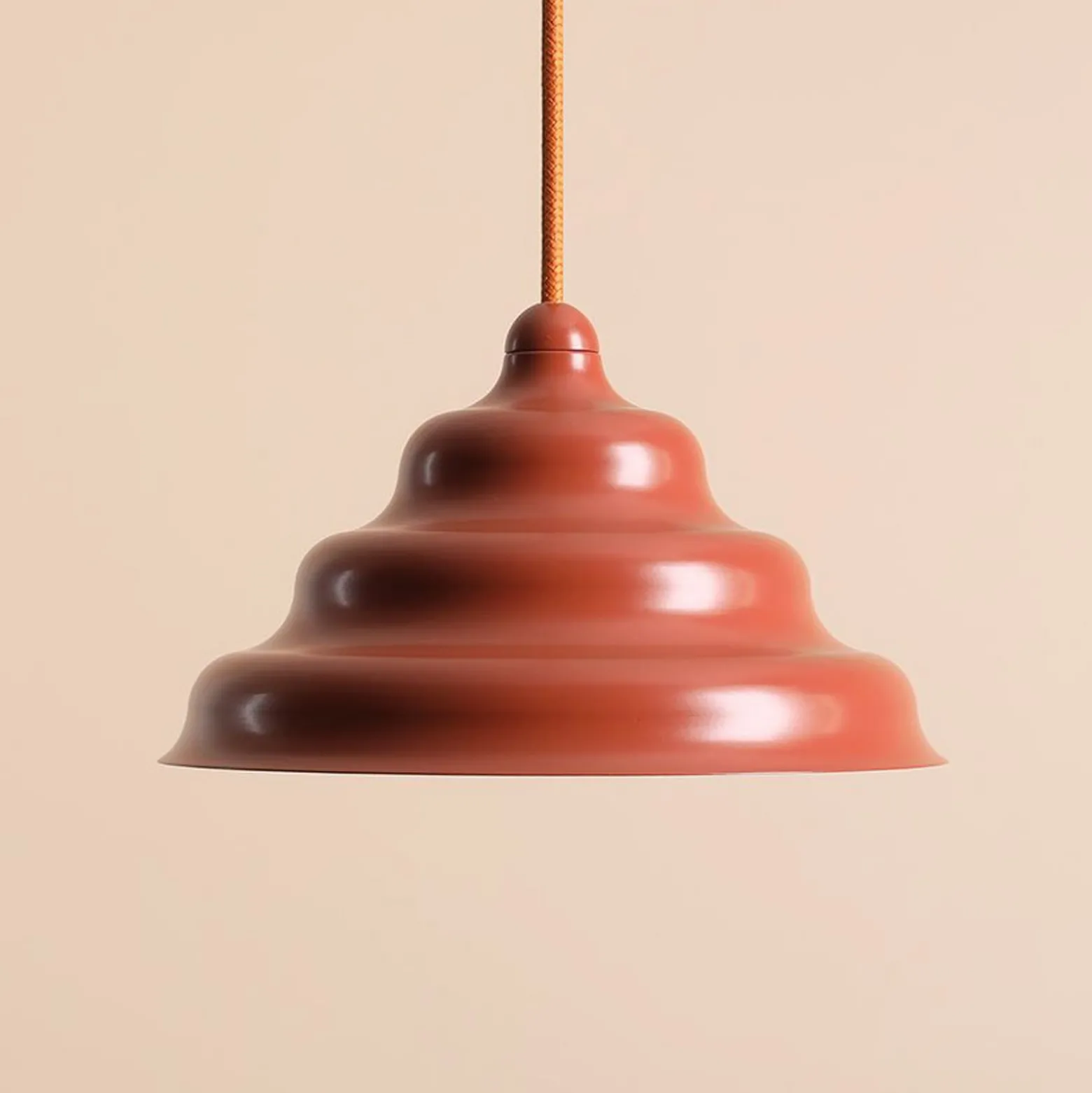 Fala-riippuvalaisin, punainen, Ø 23 cm, lasi