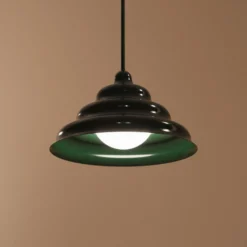 Fala-riippuvalaisin, vihreä, Ø 23 cm, lasi