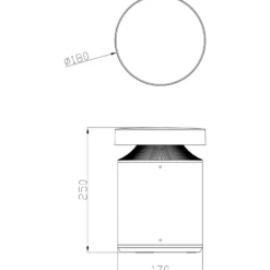 Faro LED-jalustavalaisin, korkeus 25 cm, tummanharmaa, DALI, 3 000K