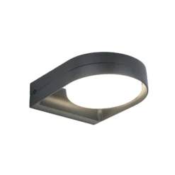 FELE-LED-ulkoseinävalaisin, tummanharmaa, 20 cm, metalli, IP54