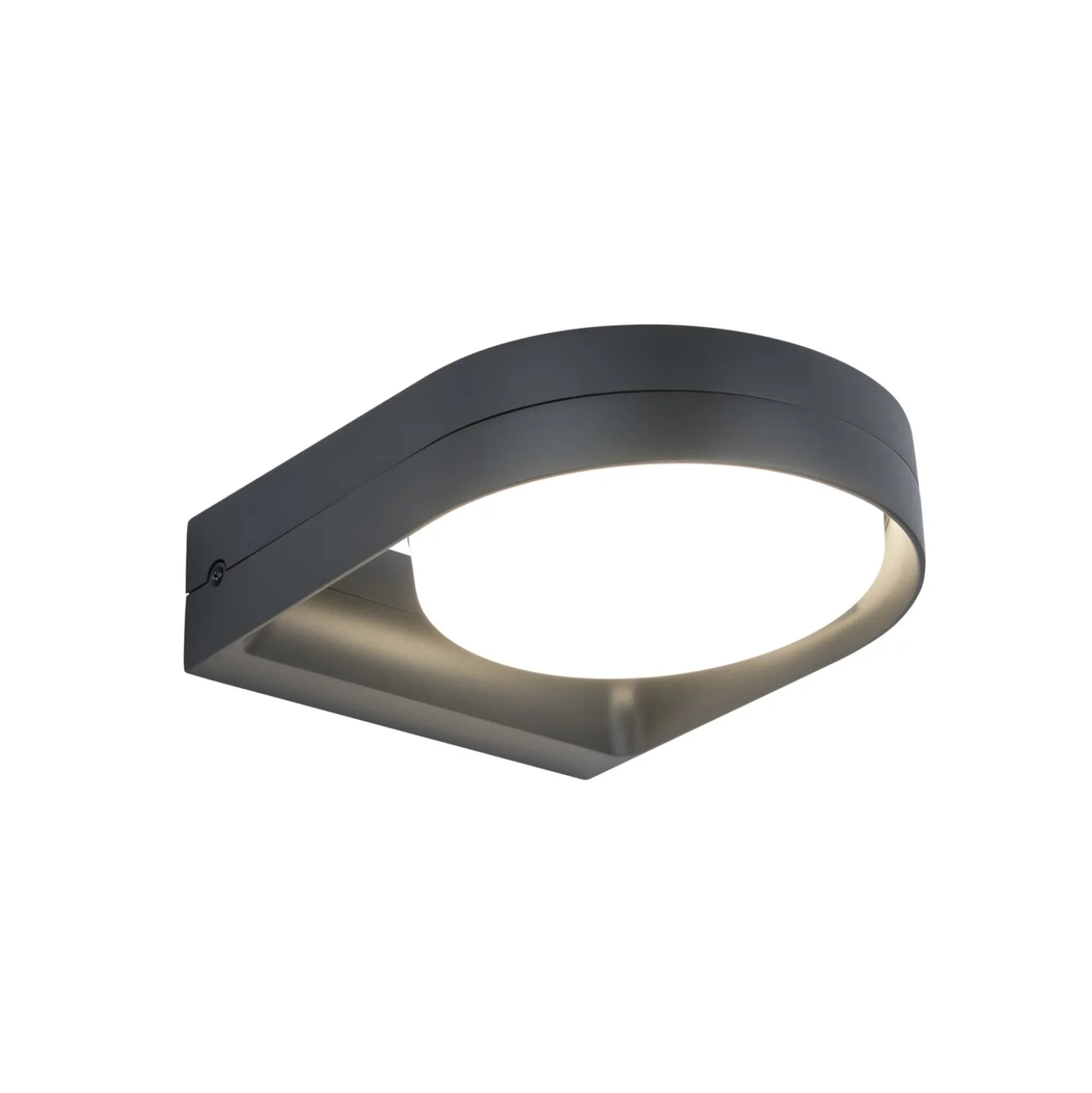 FELE-LED-ulkoseinävalaisin, tummanharmaa, 20 cm, metalli, IP54