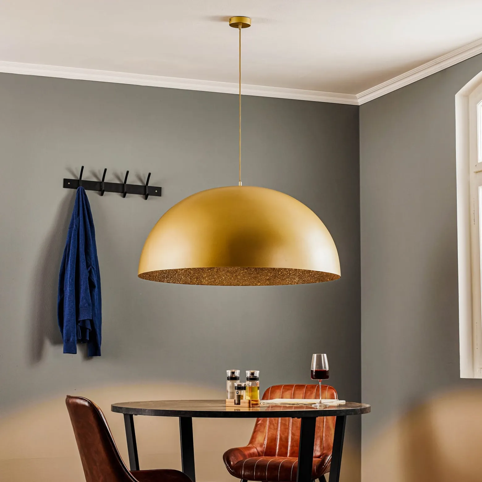 Fera riippuvalaisin, kulta/musta pilkullinen, Ø90cm