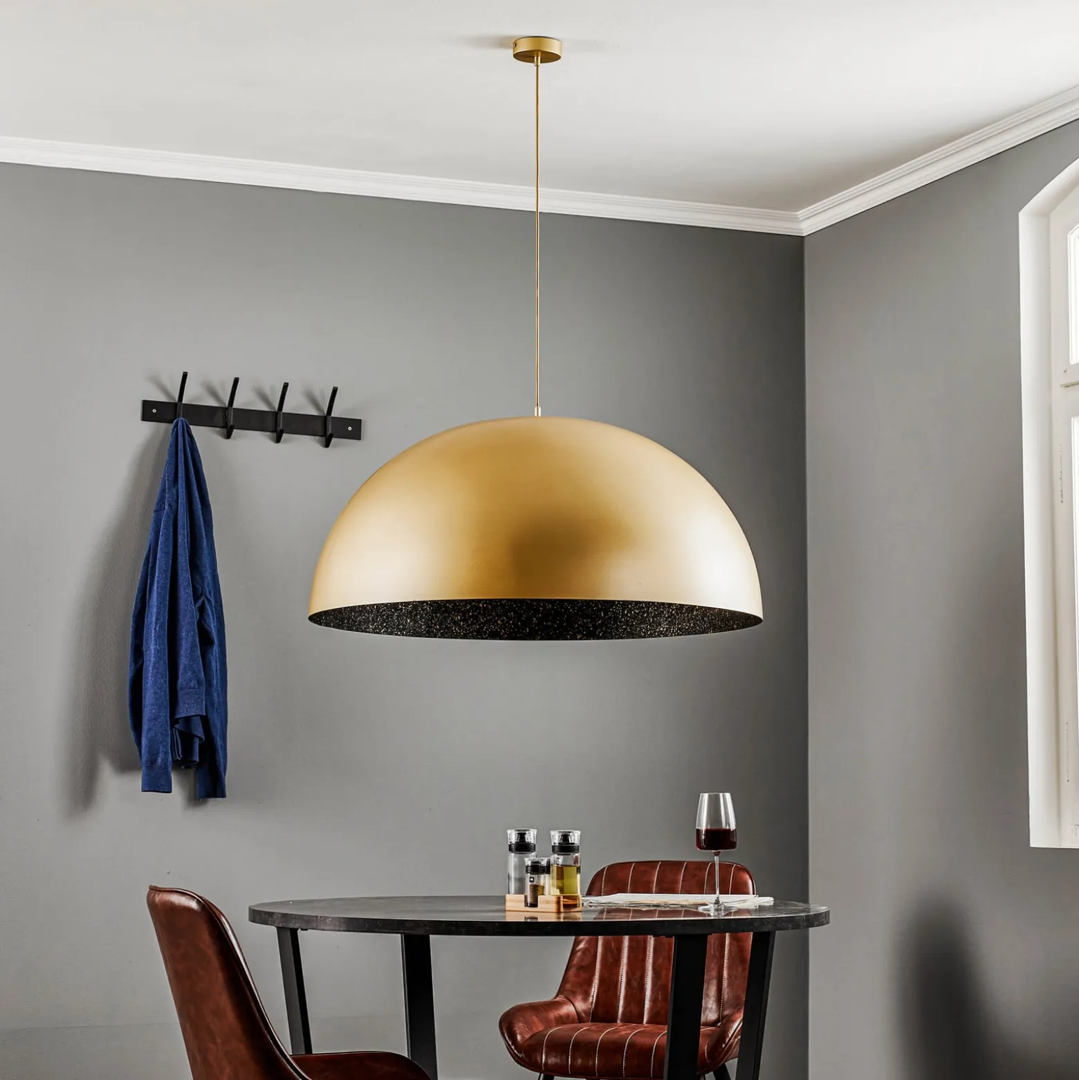 Fera riippuvalaisin, kulta/musta pilkullinen, Ø90cm