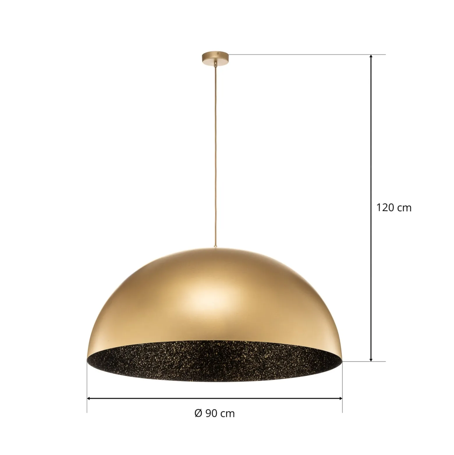 Fera riippuvalaisin, kulta/musta pilkullinen, Ø90cm