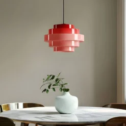 Filo-riippuvalaisin, punainen, Ø 28 cm, lasi