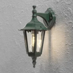 Firenze ulkoseinävalaisin, vihreä, pohjaläpivienti, 36 cm