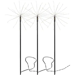 Firework Outdoor -LED-koristevalaisin, 3 kpl:n sarja, lämmin valkoinen