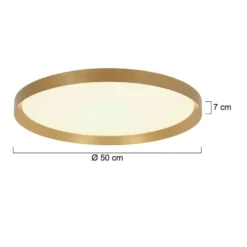 Flady LED-kattovalaisin, kullanvärinen, Ø 50 cm suora/suora