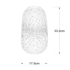 Flores pöytävalaisin, Ø 17,5 cm, posliini, valkoinen, E14
