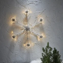 Flower Snowflake -LED-koristevalaisin Ø 60 cm