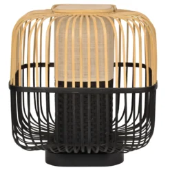 Forestier Bamboo Square M -pöytälamppu, musta
