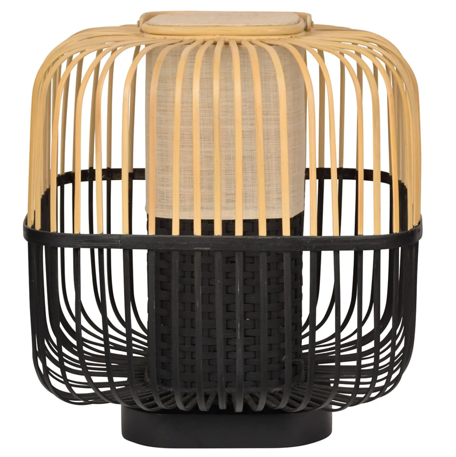 Forestier Bamboo Square M -pöytälamppu, musta