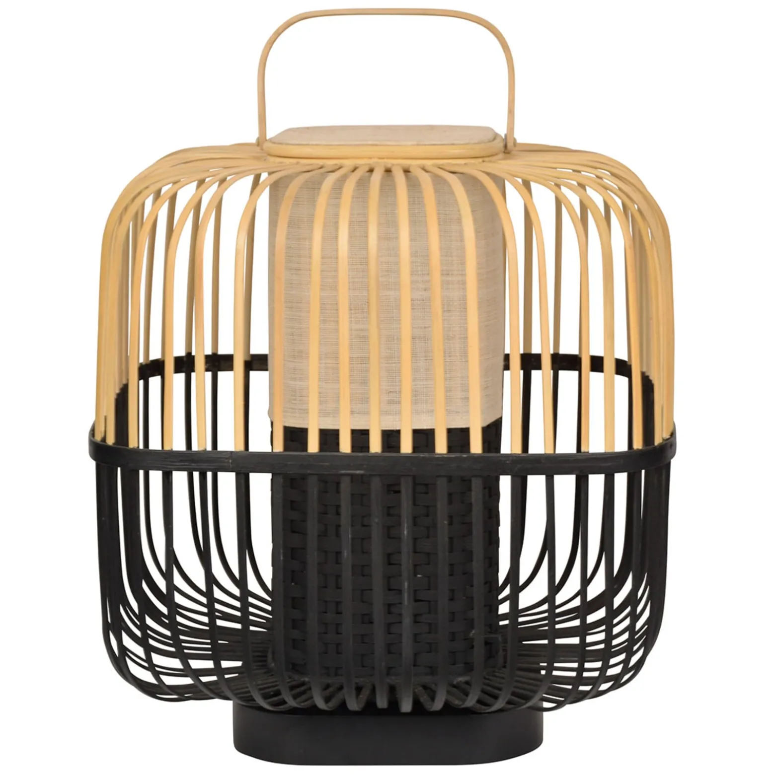 Forestier Bamboo Square M -pöytälamppu, musta