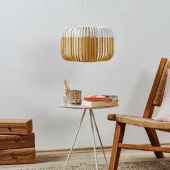 Forestier riippuvalo Bamboo S, Ø 35 cm, valkoinen