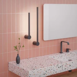 Forlight LED kylpyhuoneen seinävalaisin Passeggio Nova, 40 cm, musta