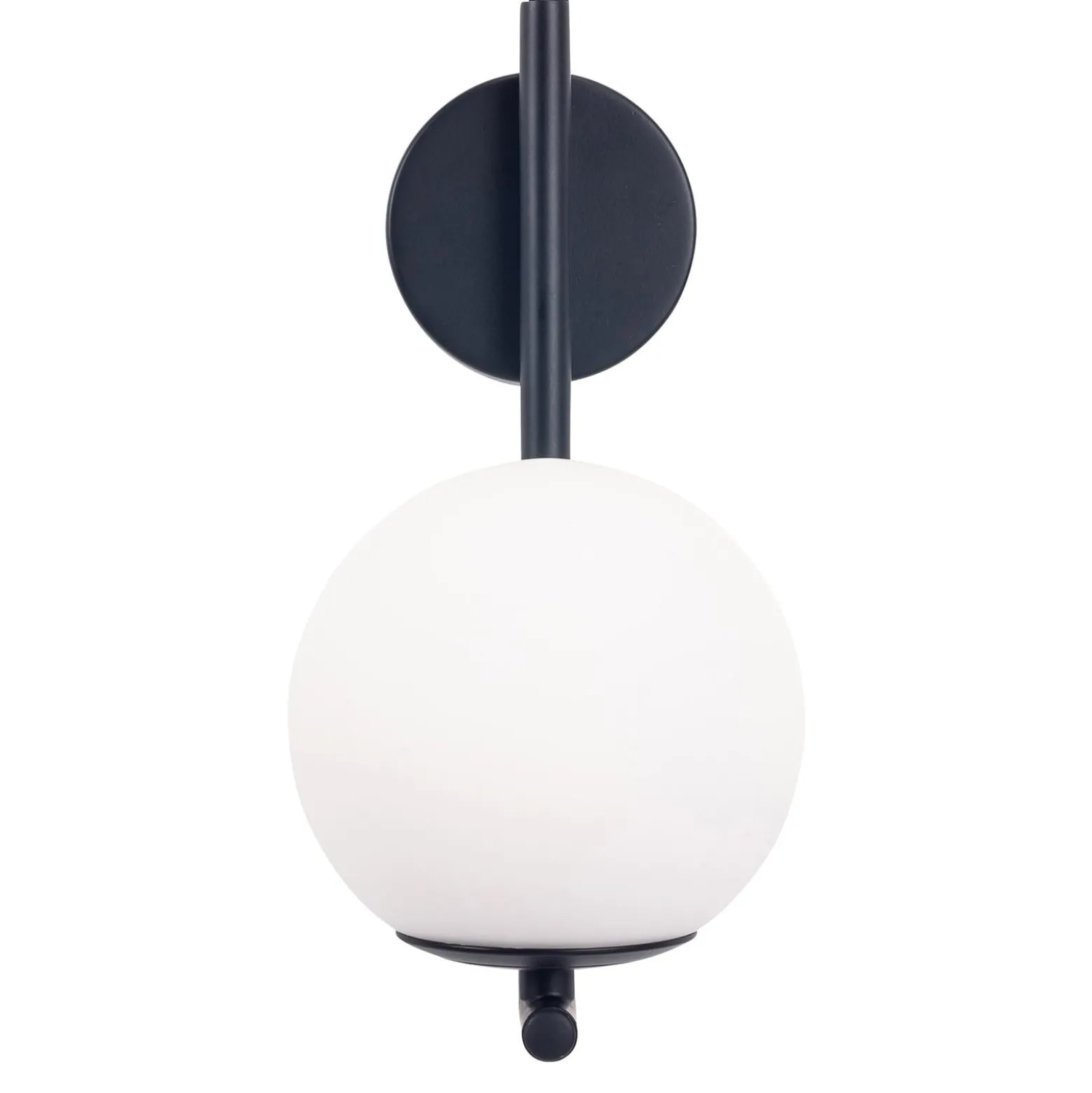 Forlight seinävalaisin Sfera Single, musta, lasi, leveys 12 cm