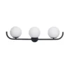 Forlight seinävalaisin Sfera Triple, musta, lasi, leveys 58 cm