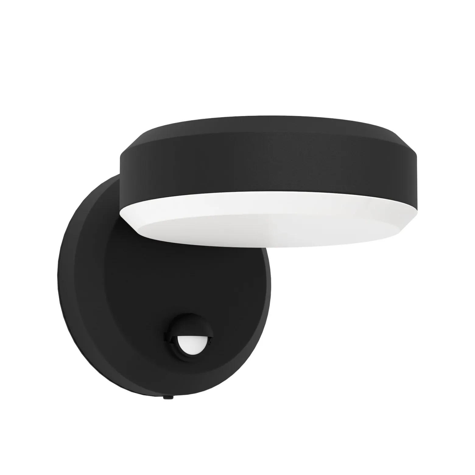 Fornaci-LED-ulkoseinälamppu, musta, leveys 16 cm, liiketunnistin