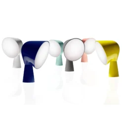 Foscarini Binic -designpöytävalaisin, akvamariini