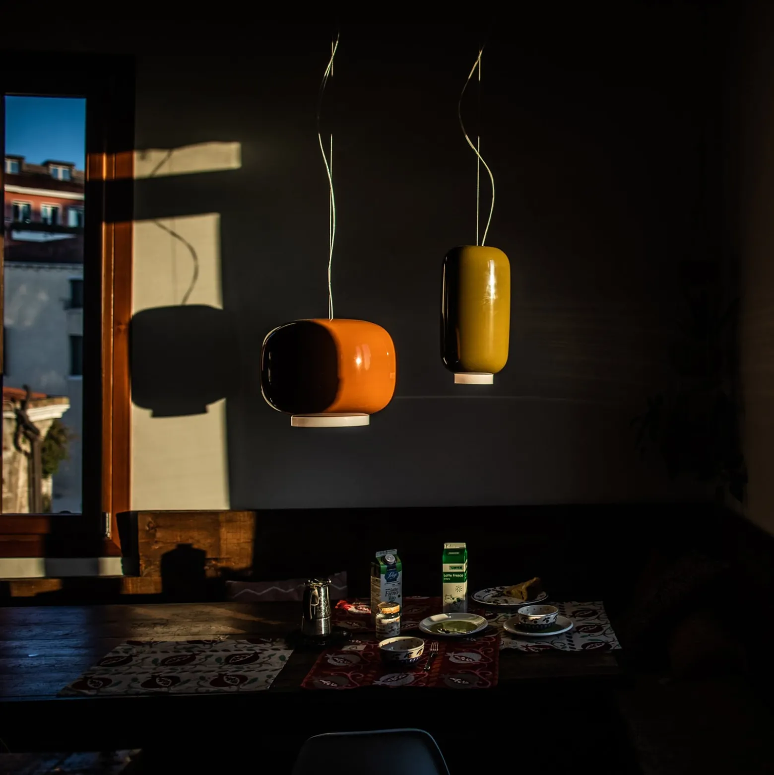 Foscarini Chouchin 2 -LED-riippuvalaisin, vihreä
