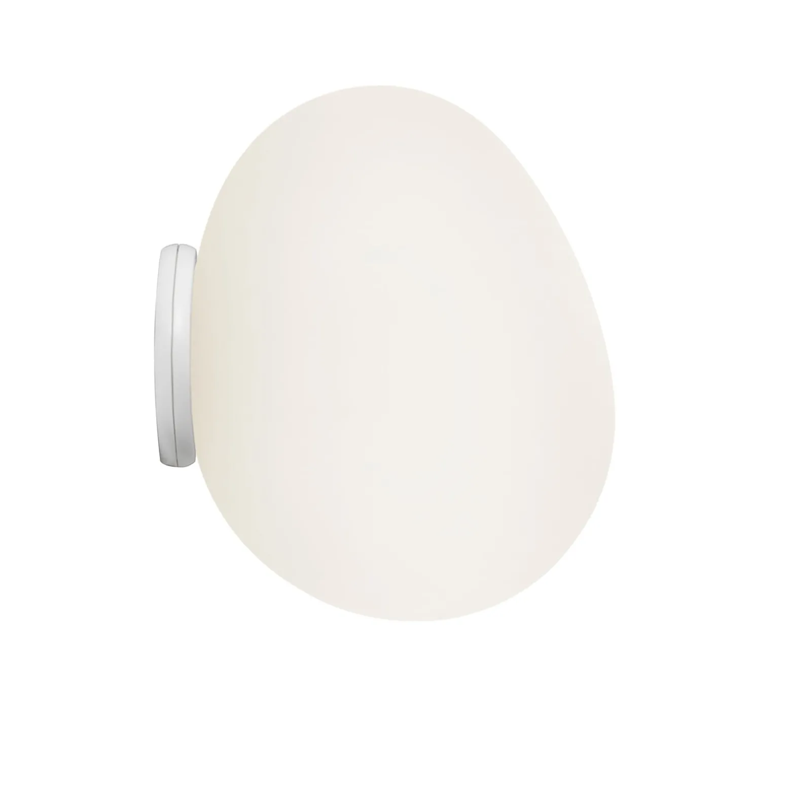 Foscarini Gregg piccola seinävalaisin, valkoinen, IP44, lasi