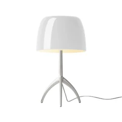 Foscarini Lumiere grande alumiini/valkoinen, himmennettävä