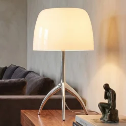 Foscarini Lumiere piccola alumiini/valkoinen, himmennettävä