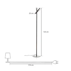 Foscarini Magneto LED-lattiavalaisin, musta