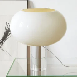 Foscarini pöytävalaisin Buds 2, valkoinen, lasi, muovi, E27