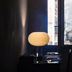 Foscarini pöytävalaisin Buds 2, valkoinen, lasi, muovi, E27
