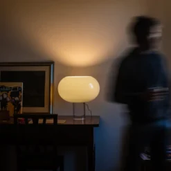 Foscarini pöytävalaisin Buds 2, valkoinen, lasi, muovi, E27