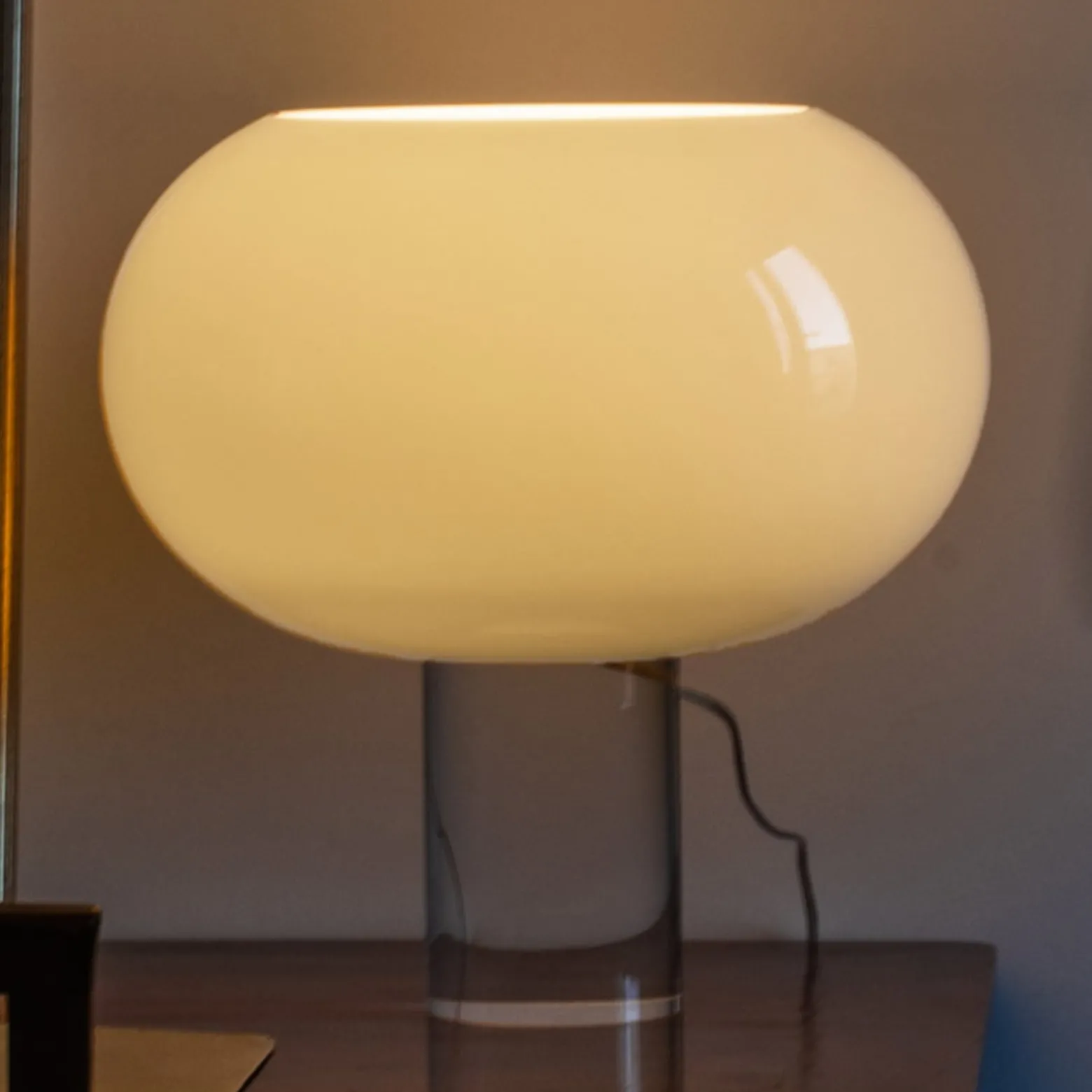 Foscarini pöytävalaisin Buds 2, valkoinen, lasi, muovi, E27