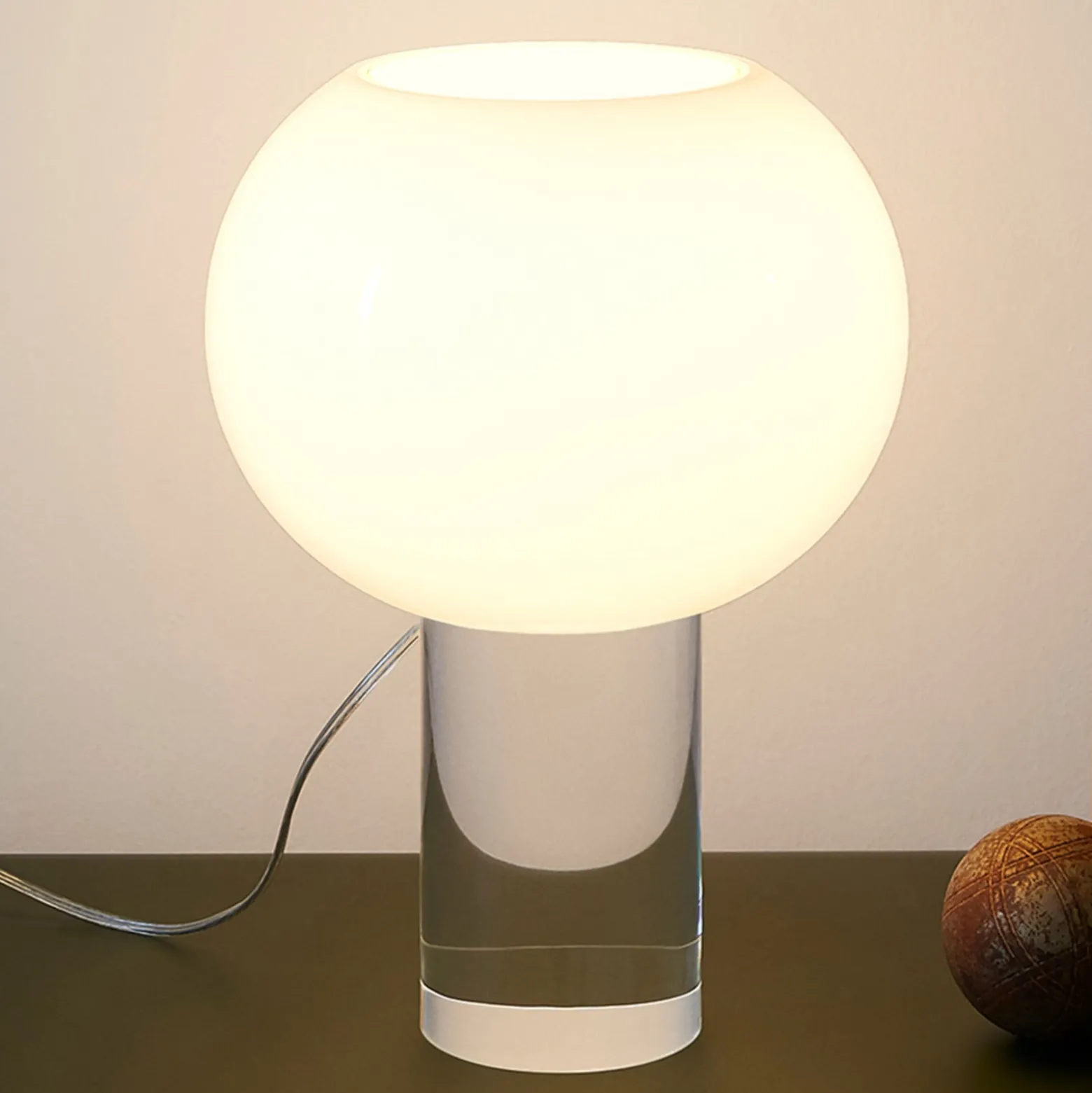 Foscarini pöytävalaisin Buds 3, valkoinen, lasi, muovi, E27