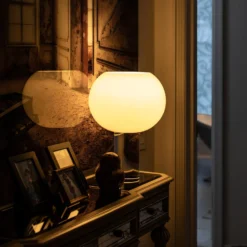 Foscarini pöytävalaisin Buds 3, valkoinen, lasi, muovi, E27