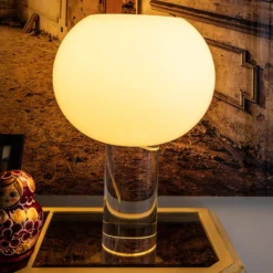 Foscarini pöytävalaisin Buds 3, valkoinen, lasi, muovi, E27