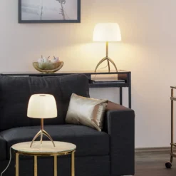 Foscarini pöytävalaisin Lumiere 30, 35 cm, kuplalasi, päälle/pois