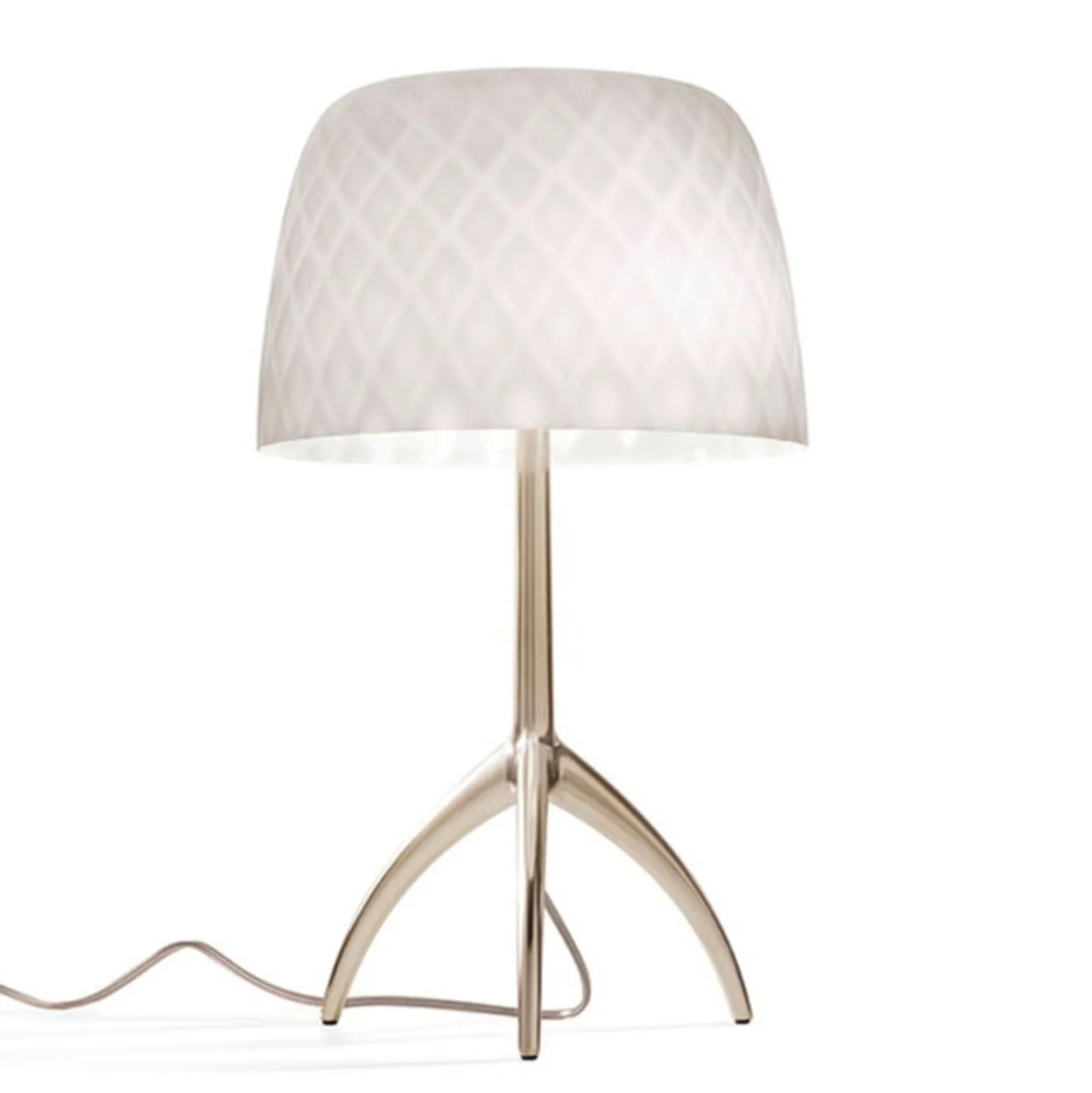 Foscarini pöytävalaisin Lumiere 30, 35 cm, Pastille, päälle/pois