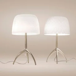 Foscarini pöytävalaisin Lumiere 30, 35 cm, Pastille, päälle/pois