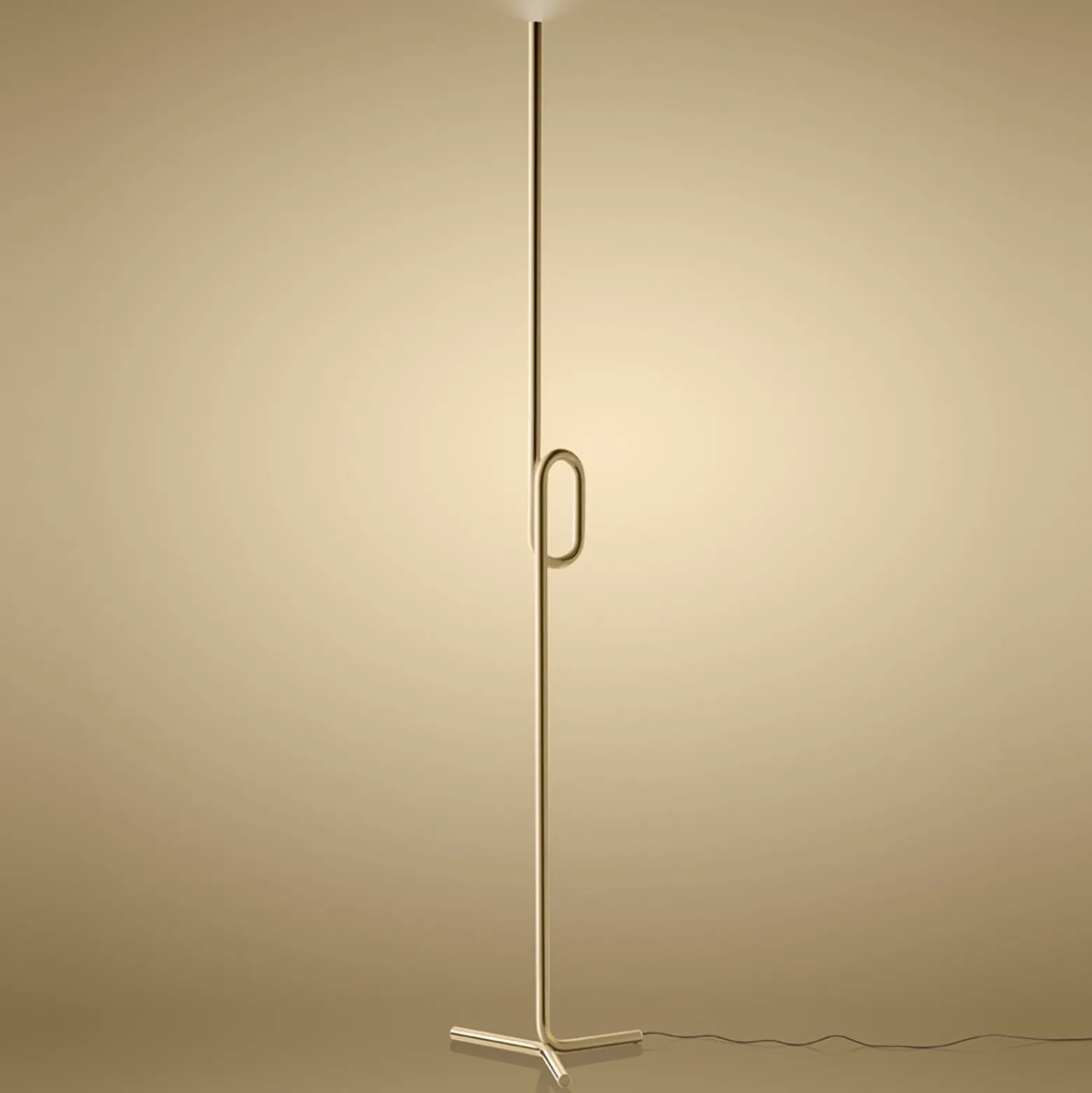 Foscarini Tobia terra -LED-lattiavalo, kulta