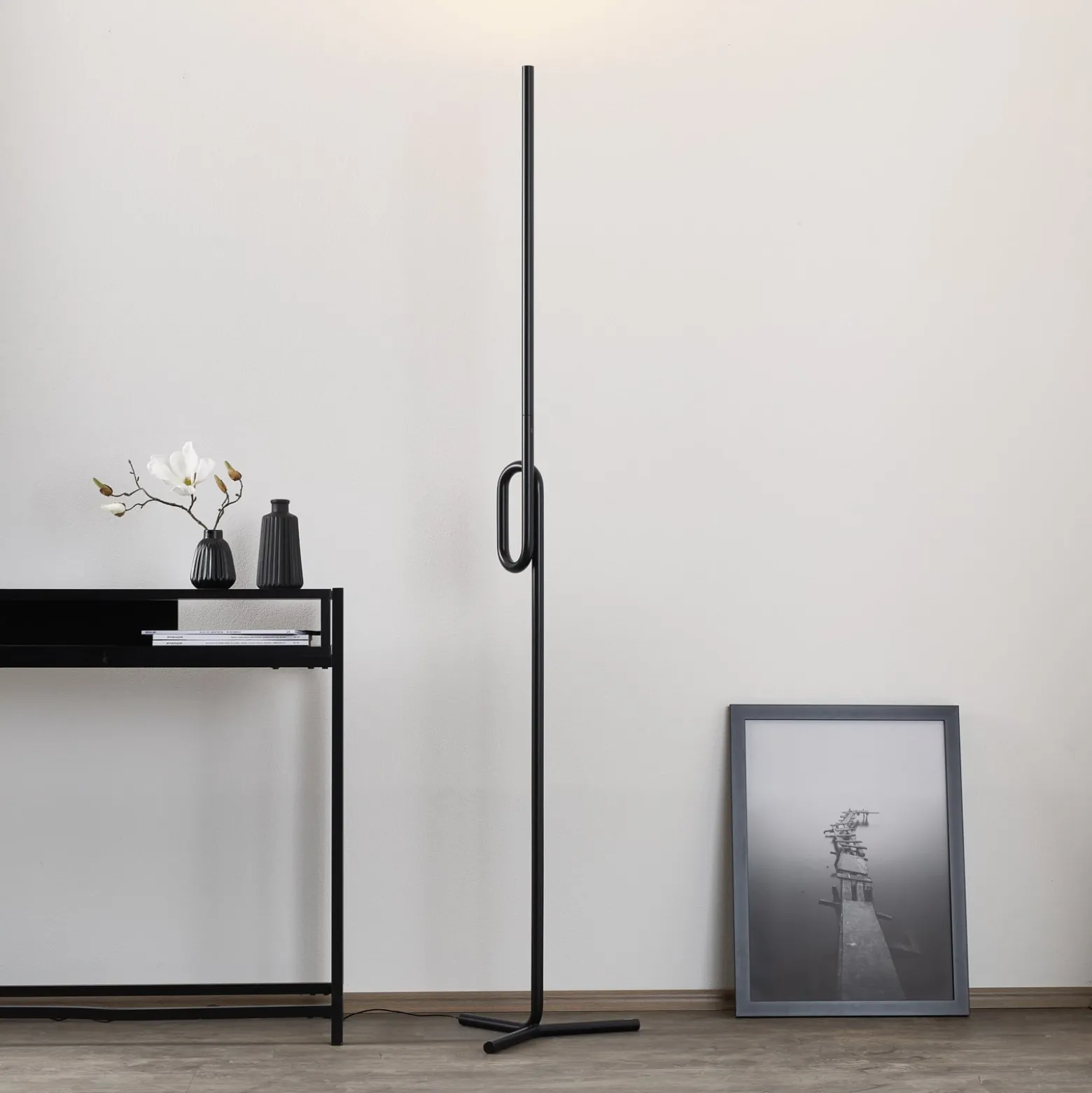 Foscarini Tobia terra -LED-lattiavalo, musta