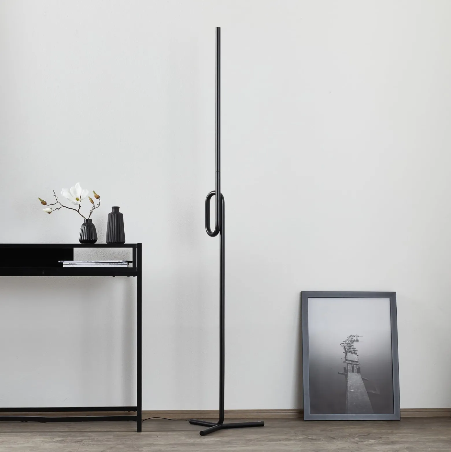 Foscarini Tobia terra -LED-lattiavalo, musta