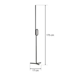 Foscarini Tobia terra -LED-lattiavalo, musta