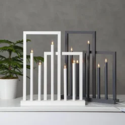 Frame-ikkunakynttelikkö, 5-lamppuinen, valkoinen