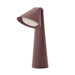 FRANDSEN LED-akkukäyttöinen pöytälamppu Ami, ruskea, 32 cm, himmennettävä