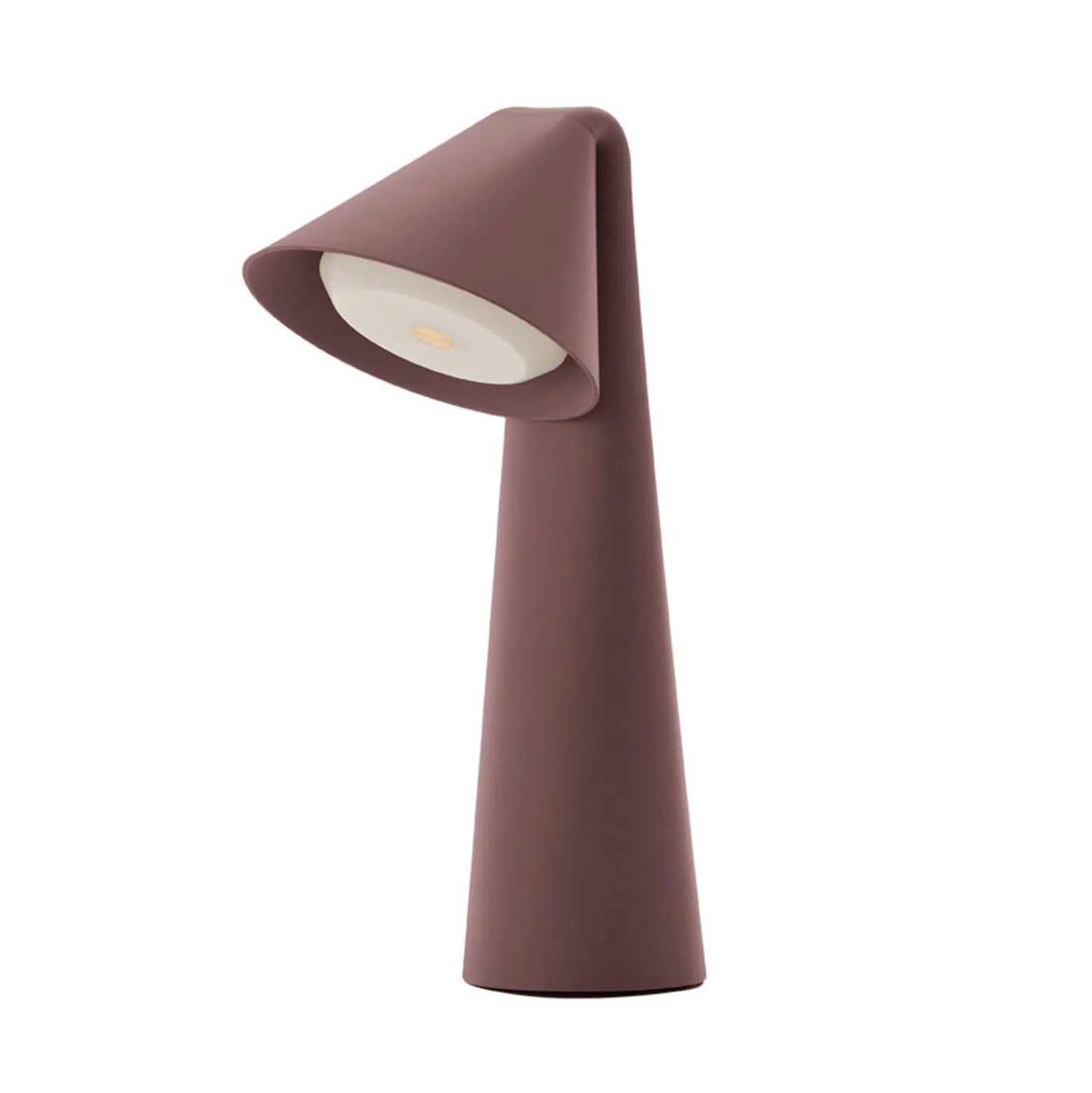 FRANDSEN LED-akkukäyttöinen pöytälamppu Ami, ruskea, 32 cm, himmennettävä